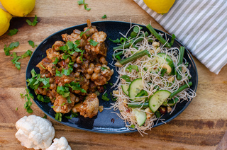 Cauliflower and chickpea curry