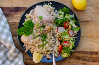 Chicken with rice in one pan