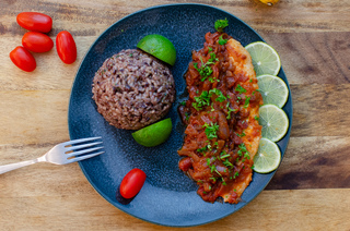 Greek baked fish with rice